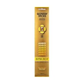 Gonesh Incense Sticks Extra Rich Collection: Amber 12 Pack (20 Sticks/Pack)