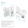 Bordersmover Self-Closing Gate Hinges, Heavy Duty for Vinyl/Wood/Metal Fence, Pack