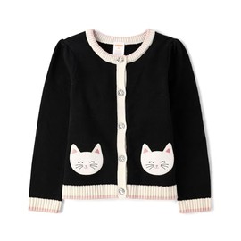 Gymboree,and Toddler Long Sleeve Cardigan Sweaters,Black Kittens,18-24 Months