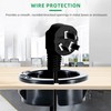 EASYEAH 2-3/8"(60mm) Opened Black Snap-in Knockout Insulating Bushing, Plastic Cable