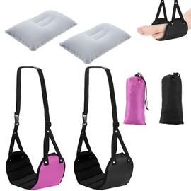 Foot Hammock for Flight Set, Foot Hammock Set, Multi Functional and Practical Leg Hammock for Flight, for Long-Distance Flights Trains Or Road Travel Working in The Office for Long Periods of Time