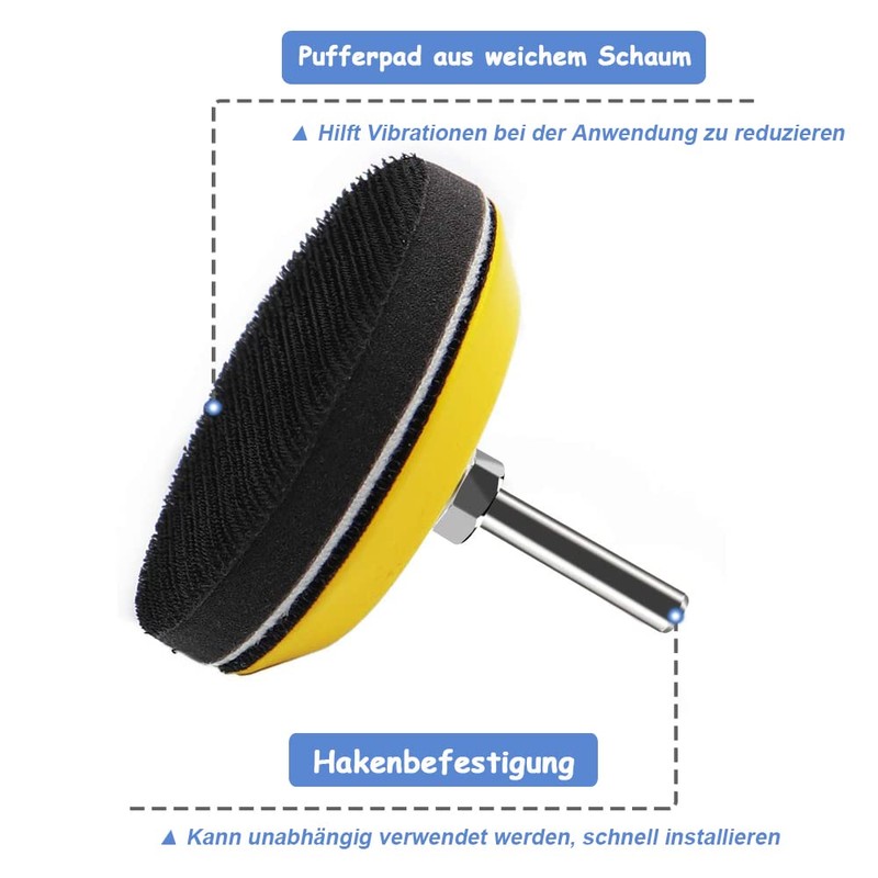 Mesee Pack of 2 Sanding Disc Pads, Polishing Pad Adapter,