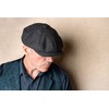 Gamble & Gunn Shelby' Flat Cap Grey Herringbone Vintage Style