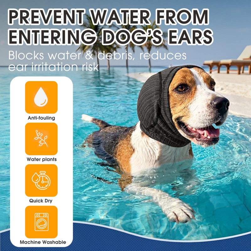 Dog Calming Ear Cover for Fireworks & Thunderstorm Noise Protection,