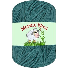 6-Pack 100% Merino Wool Yarn for Knitting and Crochet by Sunny Cat (29 Storm Sea)