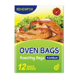 Turkey Roasting Bags for Oven with Ties Large Size Oven Bags for RoastingTurkey, Meat & Fish Multi Purpose Cooking Bags for Oven(24Bags, 17 * 21.7 Inch)