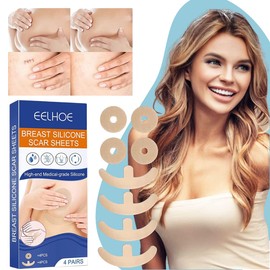 Parches Silicona Elimina Cicatrices Senos Cirugía Busto Quirúrgico Hojas de silicona para cicatrices de pecho, paquete de 8 unidades