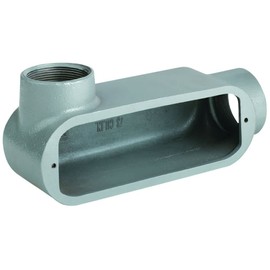 Killark OLL-1 LL Type Conduit Body, Aluminium, 1/2" Hub, 1 3/8" Width, 2" Height, 4 5/8" Overall Length, 4 Cubic Inch Volume