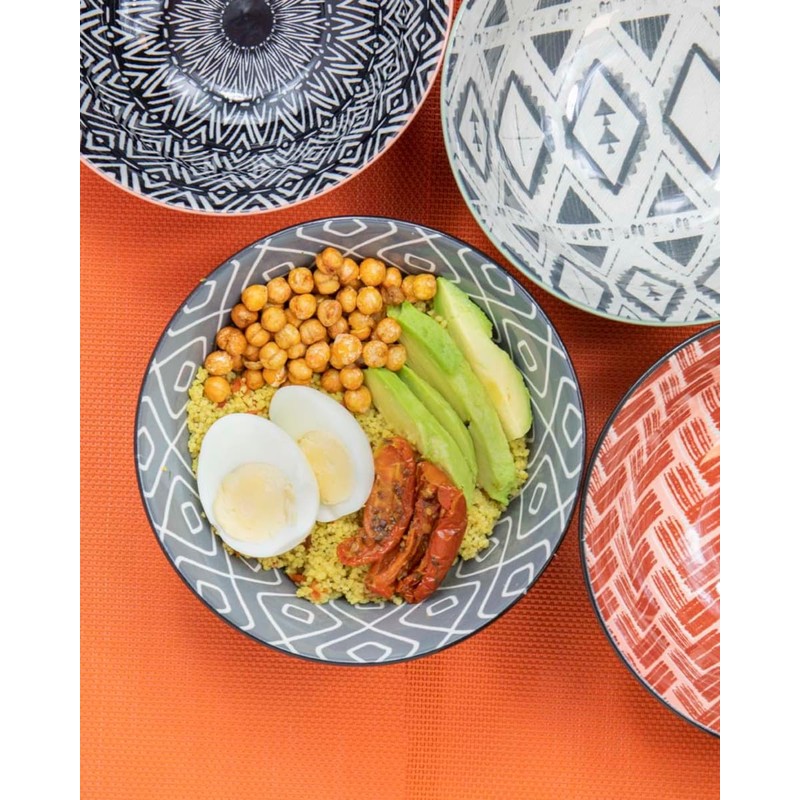 Kc Floral Geo Bowl 15.7cm