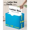 ANSOOK Manila File Jackets & File Pockets Letter Size,Reinforced Straight