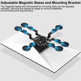 Starlink Magnetic Roof Mount Gen 3, Tilt Angle Adjustable and 60° Horizontal Rotating Starlink Mounting Kit for Truck Car RV Yacht Vans Boat Roof, Compatible with Starlink Standard & Enterprise Dish