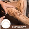 jojofuny Woodworking Coping Saw Bow Saw Hand Steel Bamboo Comfortable