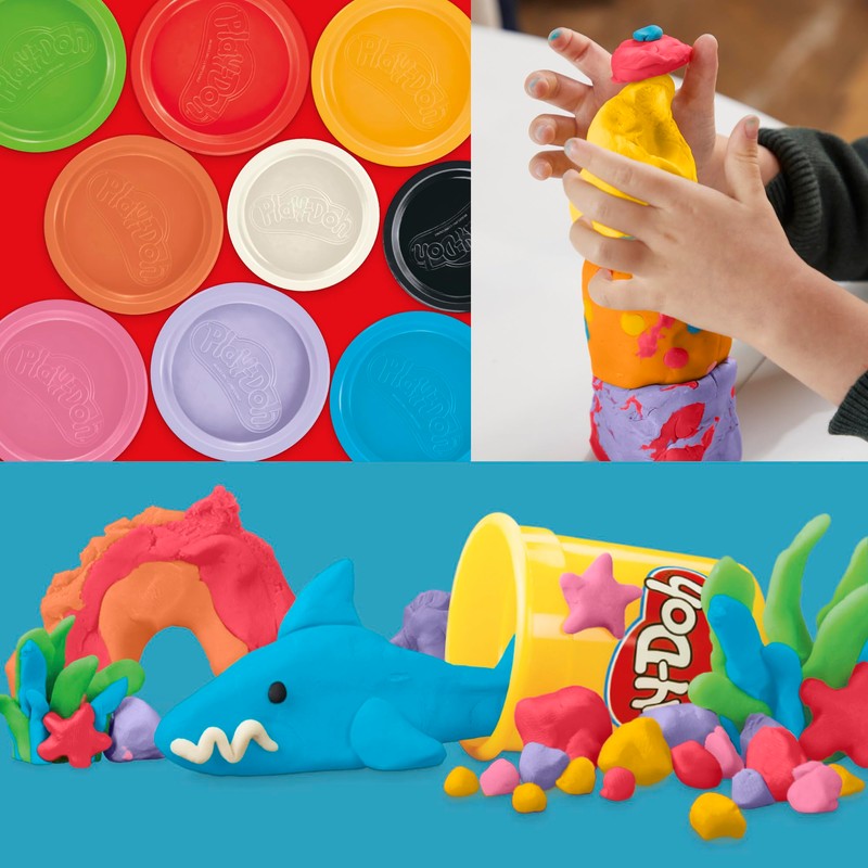 Play-Doh Favourite Colour Pack of 9 Cans, Children's Arts &