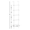 CRTERICX Small Acrylic Ladder Bookshelf, 9.5" D x 15.6" W,