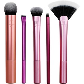Real Techniques, Artist Essencials, Set de Brochas de Maquillaje para Artistas, Kit de Accesorios Esenciales, Juego de Brochas para Todo Tipo de Maquillaje Profesional, 5 piezas