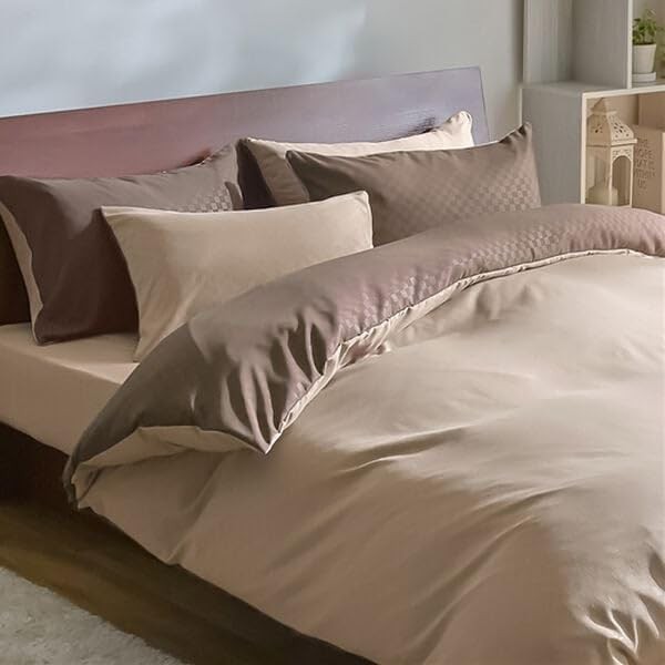 BELLUNA Duvet Cover Set, Single, 3-Piece Duvet Cover, Fitted Sheet
