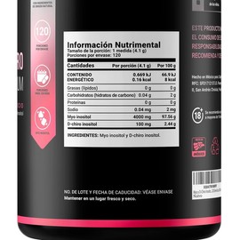 Myo y D-Chiro Inositol 120 Tomas Ratio 40:1 492 Gramos Myo & D-Chiro Inositol Platinum B Life.