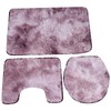 3Pcs Bathroom Rug Set Soft Non Slip Toilet Lid Cover