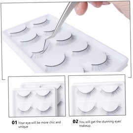 FOMIYES 3 Sets Practice False Eyelashes Creative Eyelash Creative Dense Eyelashes Training Eye Lash Strips Delicate Eyelash Extension Artificial Makeup Eyelashes Women False Lashes Fiber