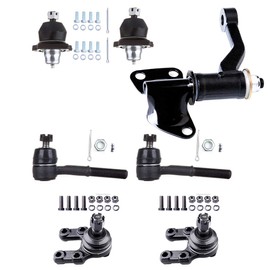 ASAPE 7 Pcs Suspension Kit - Fit 1986-1994 for Nissan D21 1995-1997 for Nissan Pickup, Include - Front Steering Idler Arm Inner Tie Rod End Lower Upper Ball Joint OE# K9500 ES3051L