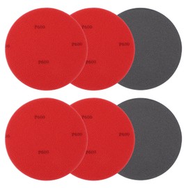 YELARXI Bowling Ball Sanding Pads, Hook and Loop Sanding Sponge Discs - Fitting for (Bowling Ball Polisher - Orbital Sander - Resurfacing) Grit 600 & 5 Inch & 6 Pack
