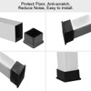 sourcing map Rubber Furniture Caps 30mm x 30mm Square Shaped