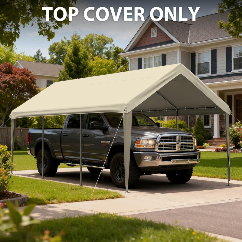 12'x20' Carport Replacement Canopy Cover,Waterproof & UV (Only Top Cover)