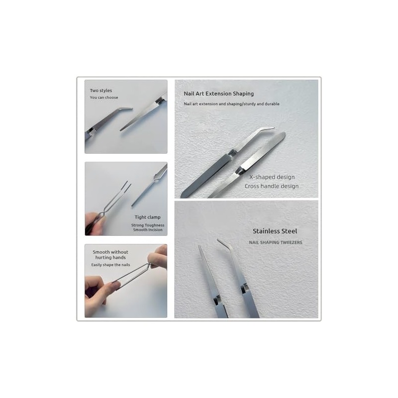 Reverse Craft Tweezers for Crafting Nail Salons Eyelash Extensions Jewelry