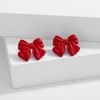 Red Bow Earring for Women Matte Red Paint Bow Knot