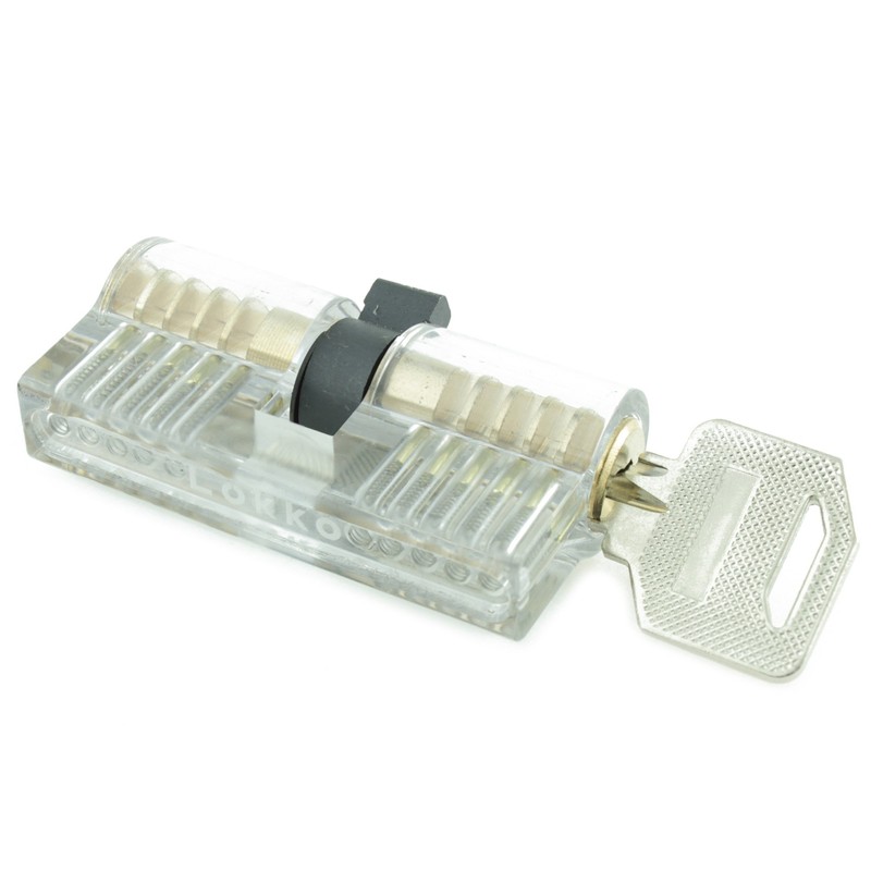 Lokko Clear Double-Sided Training Lock with Visible Mechanism with 2