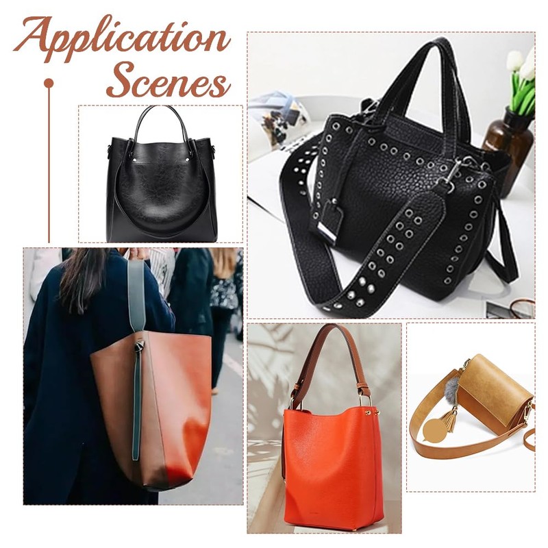 WADORN Leather Wallet Handle, 42 cm Short PU Leather Handbag