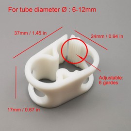 50PCS High Temperature Resistant Plastic Tubing Clamps 6 Grades Adjustable Hose Flow Control Tube Clip Shut Off Laboratory Pinch Valve Syphon Pipe Holder