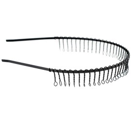 Hero Headband with Comb Black 20mm Wide Metal A46