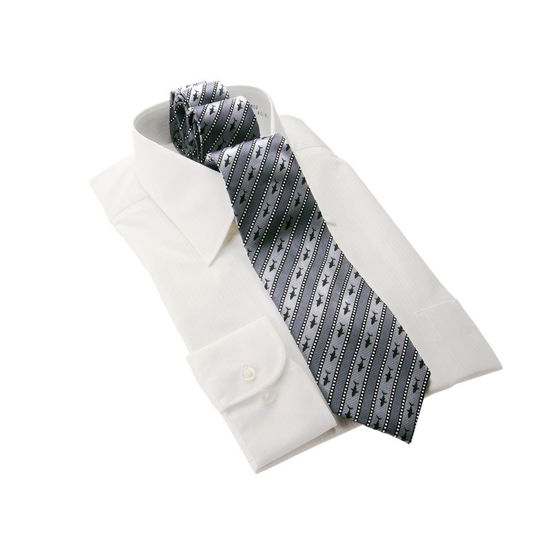 [COLORATA] Carolata Shark Pattern Necktie (100% Silk / Jacquard Woven),