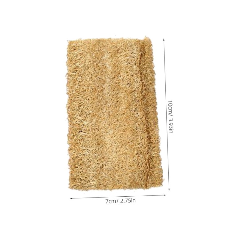 SHOWERORO 3pcs Natural Loofah Dish Washing Sponge Kitchen Scrubber for
