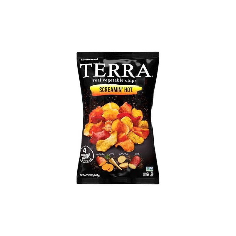 Terra Chips Screamin' Hot Vegetable Chips, 5 oz (Pack of