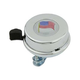 Lowrider American Flag Bicycle Bell Chrome. for Bicycle Bell, Bike Bell, Bikes, Beach Cruiser, limos, Stretch Bicycles, Track, Fixie