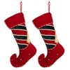 Dibor Luxury Decorative Velvet Christmas Elf Stocking Pair - H51cm