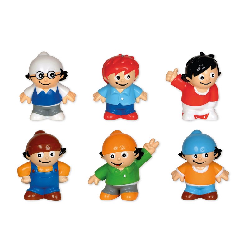 6 Mainzelmännchen Figures (Anton, Berti, Det, Fritz, EDI and Conni)