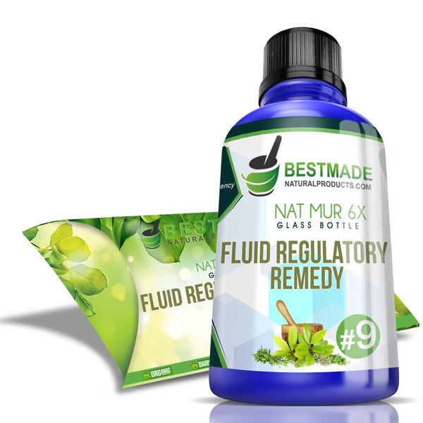 Bestmade Naturalproducts.com Natrum Muriaticum 6X Glass Bottle | Fluid Regulatory Remedy