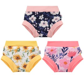 ALVABABY Swim Diapers 3pcs Baby & Toddler Reusable Waterproof Swimming Diaper for Boy's and Girl's for Swim Classes 3XBS02-12-18M