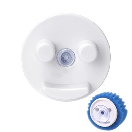 Kitchen Sink Sponge Holder for Scrub, Funny Face Spongebob Sponge Holder, Easy To Install, Strong Suction, Suitable for Use In Sinks, Designed for Round Smiley Face Daddy Mommy Sponges for Cleaning