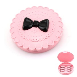 FRCOLOR Eyelash Organizer False Eyelash Acrylic Organizer Eyelash Case Cosmetic Eyelash Box, Pink