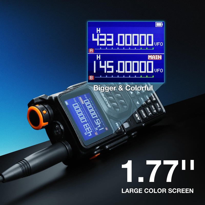 BAOFENG K5PLUS Tri-Band Ham Radio Long Range, UHF VHF 1.25M
