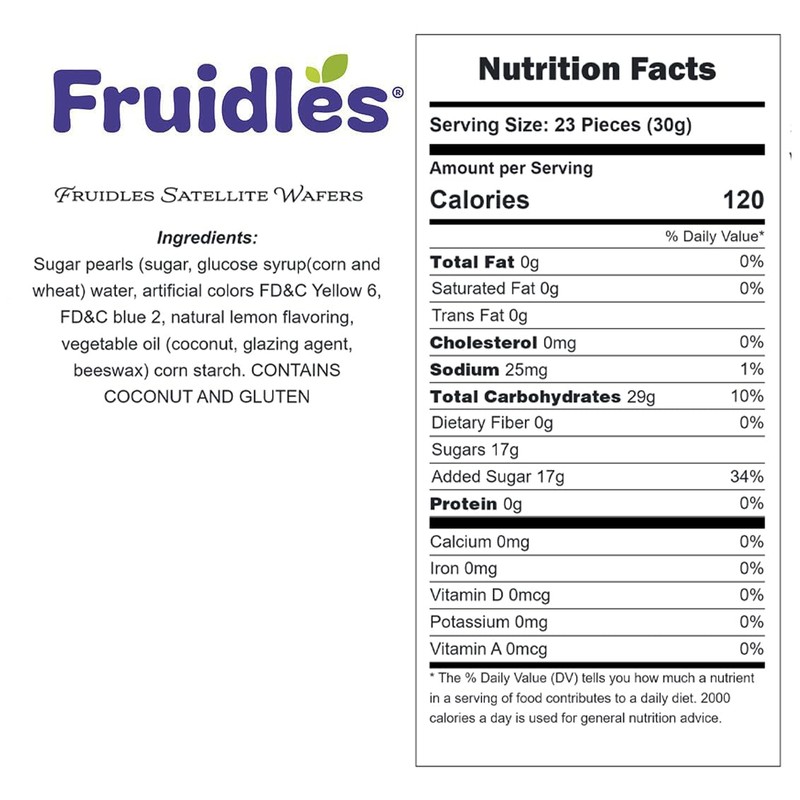 Fruidles Satellite Wafers, Flying Saucer Candy, Treats with Candy Beads