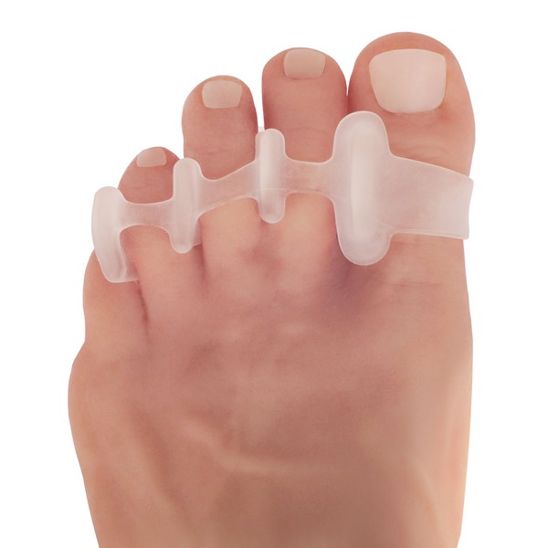 Dr. Frederick's Original Deluxe Toe Spreaders - 2 Pieces - Gel Toe Separators for Pain Relief - Temporary Bunion Corrector - Hammer Toe - Claw Toes - Corns - Free Size