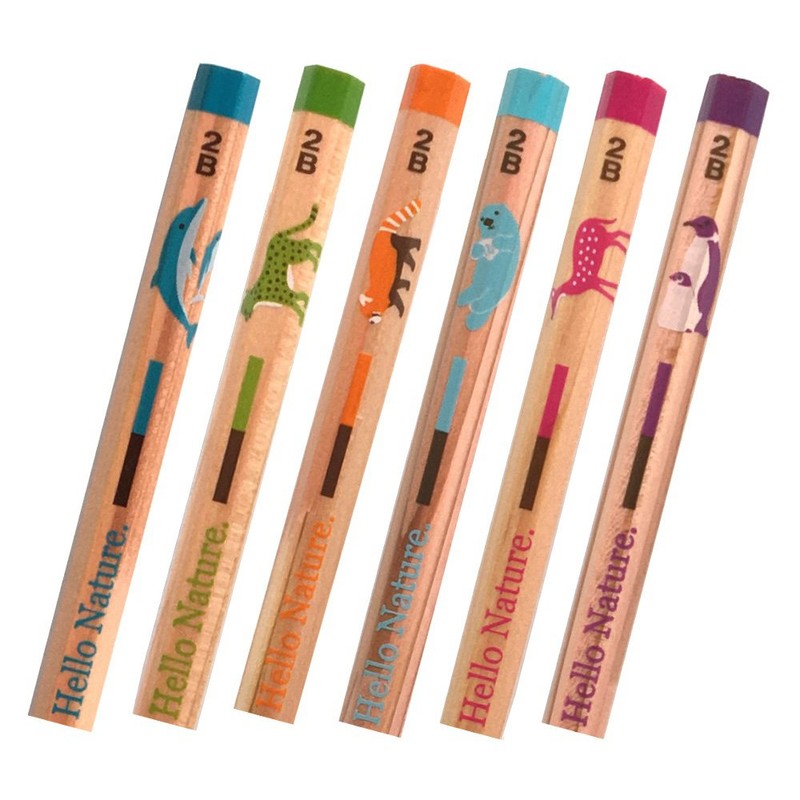 Tombow KB-KHNWD2B Hello Nature Children's Soft Lead Pencils, 2B, Whitetail