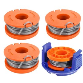 mzoLife Strimmer Spool Compatible with Mac Allister MGTP18Li Trimmer Line, 10ft 1.65 mm Autofeed Strimmers Replacement Spools with Spool Cover (4PCS+1)