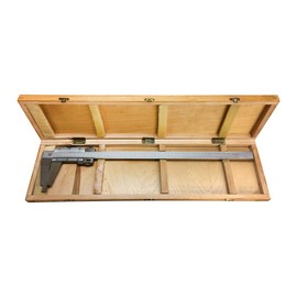 12 Inch/300MM Inch Metric Included Wooden Case Heavy Duty Vernier Caliper Ruler