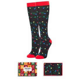 Zmart Christmas Gifts Stocking Socks for Boys Girls - Knee High Light Up Socks Xmas Stocking Stuffers for Kids